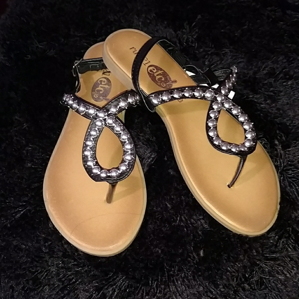 Black & silver sandals